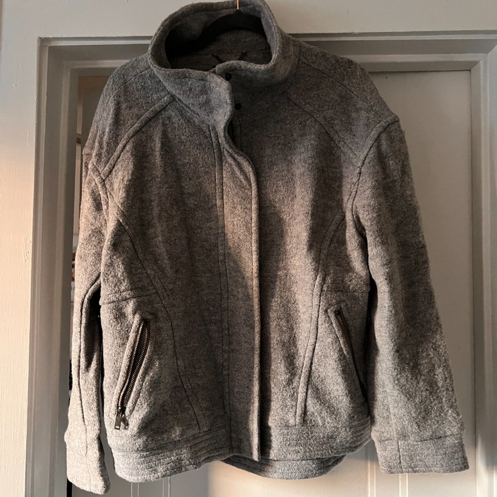 Banana Republic Boiled Wool Jacket- Gray